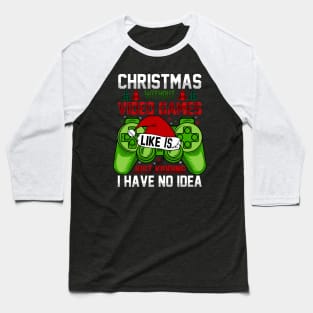 Funny Christmas Videogames Baseball T-Shirt